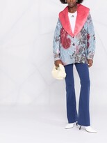 Thumbnail for your product : Blumarine Cable-Knit Faux-Fur Cardigan