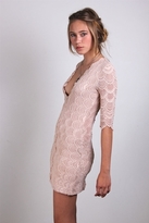 Thumbnail for your product : Nightcap Clothing Deep V-Victorian Dress in Nude
