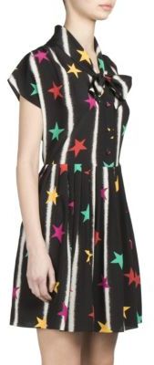 Saint Laurent Stars & Stripes Printed Dress