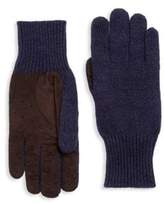 Thumbnail for your product : Brunello Cucinelli Cashmere Suede Rib-Knit Gloves