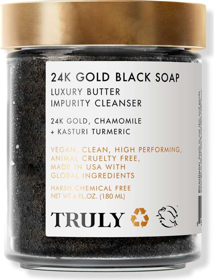 24K Gold Black Soap Luxury Butter Impurity Cleanser