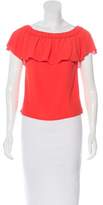 Thumbnail for your product : Veronica Beard Ruffled Short Sleeve Blouse