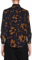 Thumbnail for your product : Marni 3/4-Sleeve Floral Print Polo Shirt