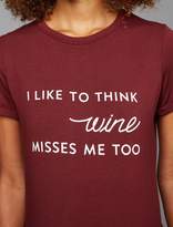 Thumbnail for your product : A Pea in the Pod Wine Misses Me Cuff Sleeve Maternity Tee
