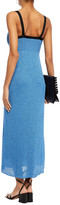 Thumbnail for your product : M Missoni Metallic ribbed-knit maxi dress - Blue - IT 40