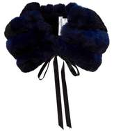 Thumbnail for your product : Oscar de la Renta Chinchilla Fur Collar blue Chinchilla Fur Collar