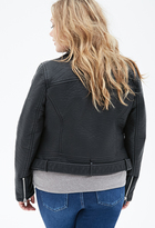Thumbnail for your product : Forever 21 FOREVER 21+ Faux Leather Moto Jacket