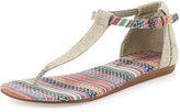 Thumbnail for your product : Toms Striped Burlap Playa Sandal