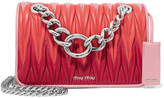 Thumbnail for your product : Miu Miu Club Matelassé Leather Shoulder Bag - Pink