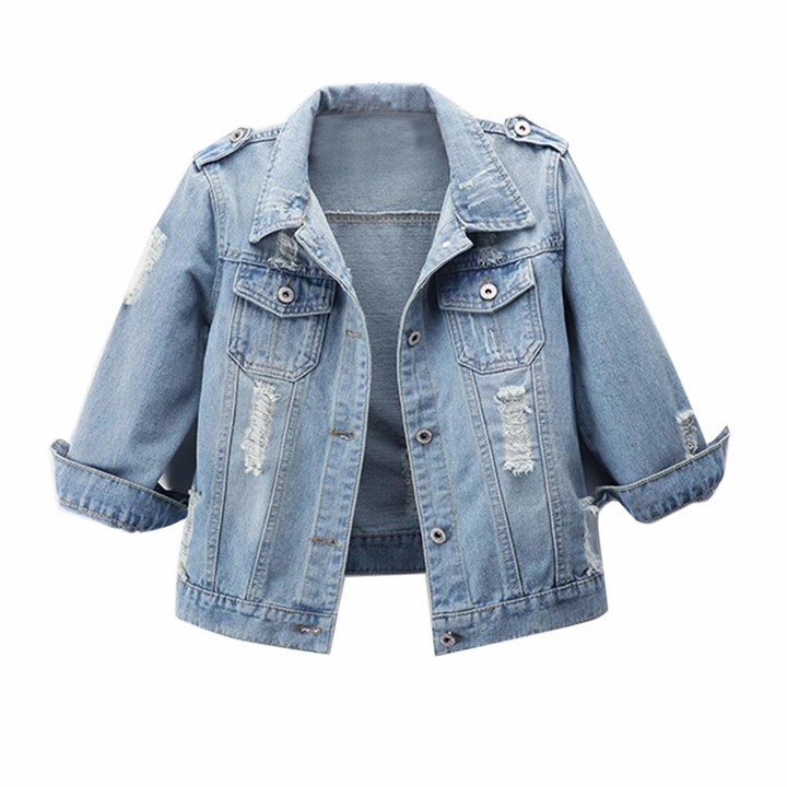 three quarter length denim jacket