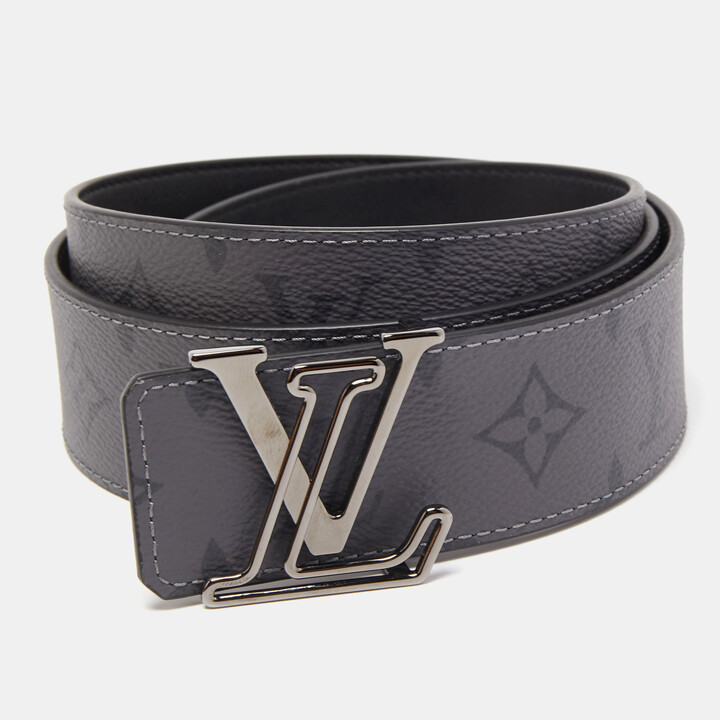 Louis Vuitton LV Initiales Belt Monogram Flower Studded 35MM Black