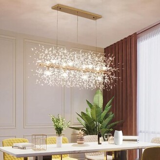 IKEBANA Modern Style 25cm Chrome Finish Crystal Ceiling Light 2-Light Crystal Chandelier Ceiling Lights for Living Room Dining Room Bedroom Hallway