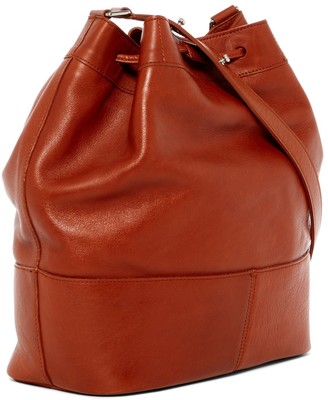 Shinola Convertible Drawstring Leather Bucket Bag