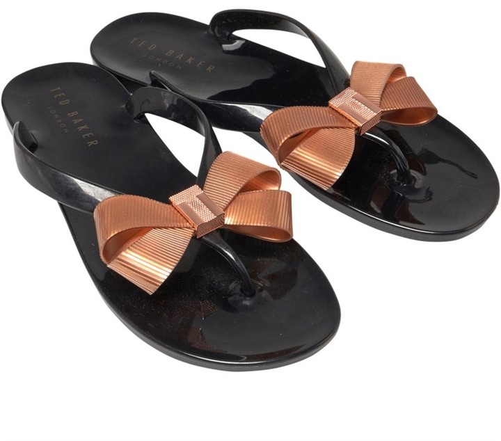 ted baker black flip flops