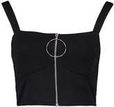 Thumbnail for your product : boohoo Tall Zip Front Bustier Crop Top