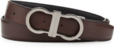 Thumbnail for your product : Ferragamo Reversible Gancini-Buckle Belt, Brown/Black