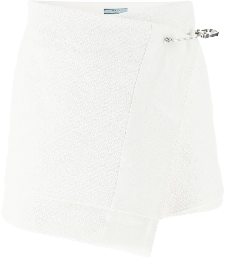 Prada Safety Pin Wrap Skirt ShopStyle
