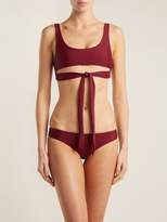 Thumbnail for your product : JADE SWIM Bond Tie Straps Bikini Top - Womens - Burgundy