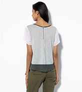 Thumbnail for your product : American Eagle Colorblock Chiffon Shirt