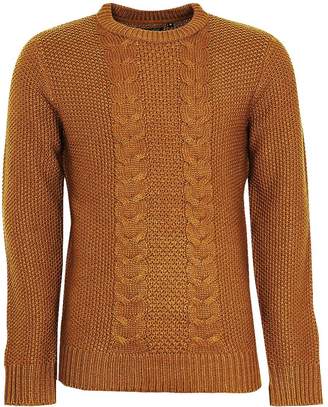 boohoo Crew Neck Jumper With Cable Knit Front
