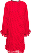 Thumbnail for your product : Ganni Ruffle-trimmed Printed Georgette Mini Dress