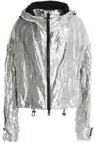 Jil Sander Crinkled Metallic-Crepe Windbreaker Jacket