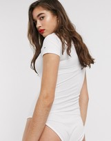 Thumbnail for your product : Tommy Jeans logo bodysuit in white