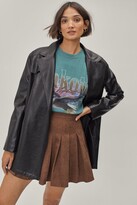 Thumbnail for your product : Nasty Gal Womens Corduroy Pleated Mini Skirt - Brown - 12