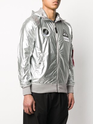 Alpha Industries x NASA metallic hooded jacket