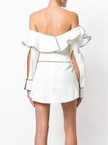Thumbnail for your product : Self-Portrait ruffle trim off-the-shoulder dress