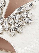 Thumbnail for your product : Miu Miu Jewelled Snakeskin-Embossed Leather Mules