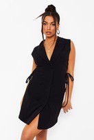 Thumbnail for your product : boohoo Lace Up Cut Out Side Tailored Blazer Dress