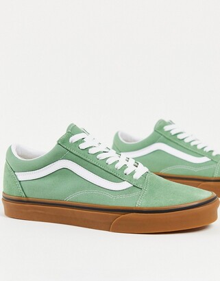 Vans Old Skool Gum sole sneakers in green - ShopStyle Trainers & Athletic  Shoes