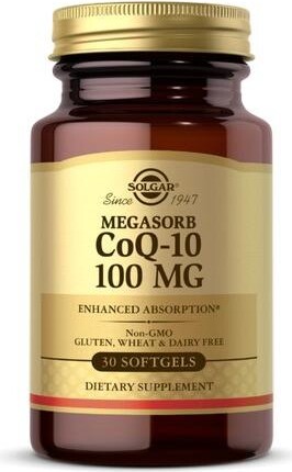Solgar Megasorb CoQ-10 ,100 mg ,30 Soft Gels
