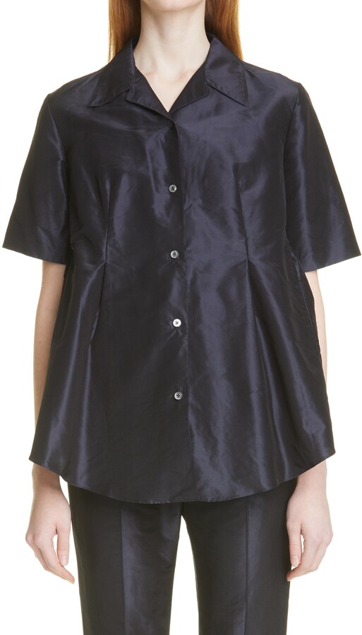 Navy Silk Blouse Womens | Shop the world's largest collection of 