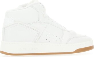 Saint Laurent White Leather Sl/80 Sneakers - ShopStyle