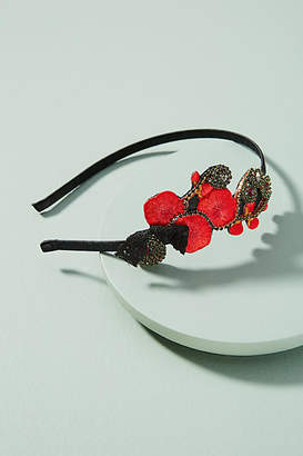 Anthropologie Petite Silk Blossom Headband