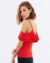 Thumbnail for your product : Miss Selfridge V Frill Top