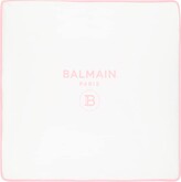 Thumbnail for your product : Balmain Kids Baby logo cotton blanket
