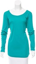 Thumbnail for your product : Piazza Sempione Long Sleeve Scoop Neck Top