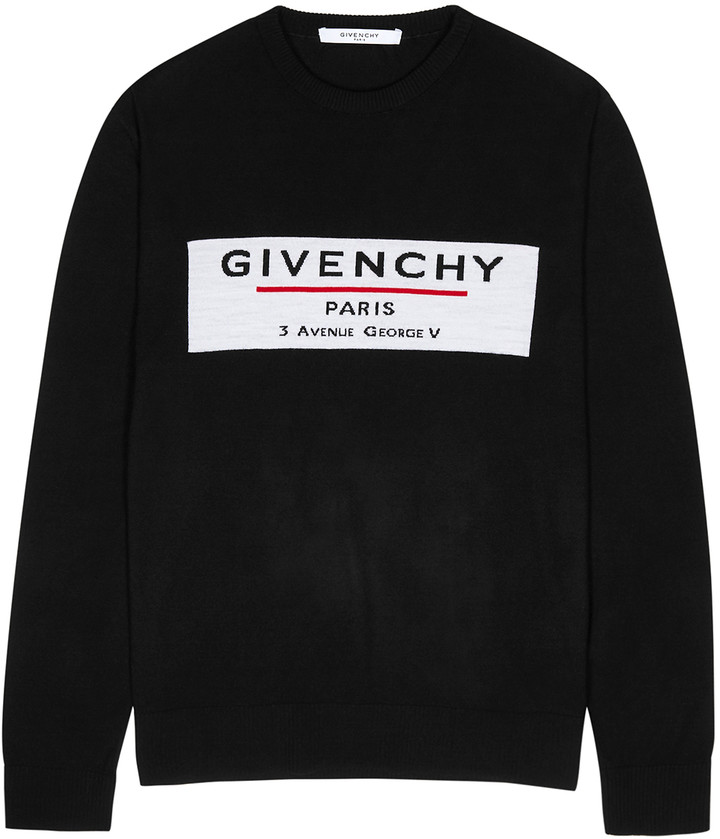 black logo jumper