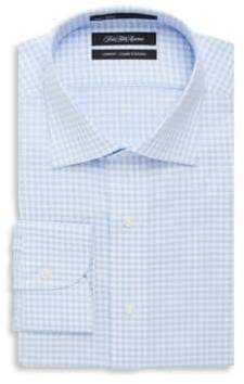 Saks Fifth Avenue Patterned Slim-Fit Cotton Dress Shirt