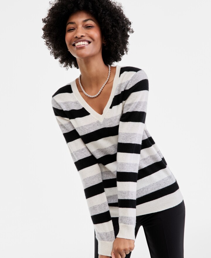 Charter Club 100% Cashmere Women's V-Neck Long-Sleeve Sweater, Macy's Exclusive