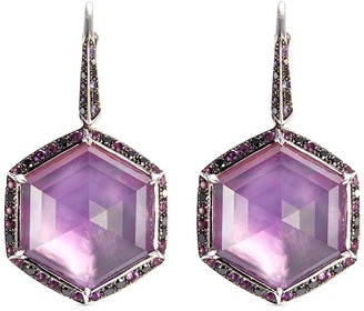 Stephen Webster 'Haze' diamond Crystal Haze sapphire large drop earrings