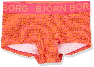 Bjorn Borg Women's 1p Minishorts Bb African Infusion Brief Orange Living Coral, 8 (Size: 36)