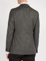 Thumbnail for your product : Kilgour Single Breasted Wool And Cashmere Blend Blazer - Mens - Grey