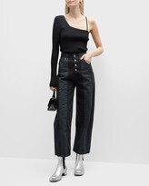 Thumbnail for your product : MM6 MAISON MARGIELA Paneled Wide Tapered Ankle Jeans
