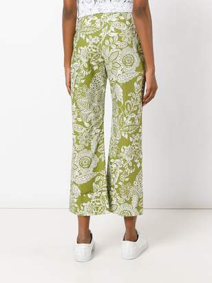 Fay printed cropped trousers
