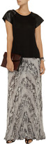 Thumbnail for your product : Enza Costa Yoru snake-print crinkled chiffon maxi skirt