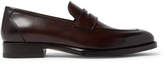 Thumbnail for your product : Tom Ford Wessex Burnished-Leather Penny Loafers